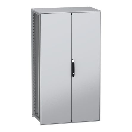 Schneider Electric PanelSeT SFN Series Galvanised Steel 2-Door Floor Standing Enclosure, Plain Door, IP55 600 mm, 1000