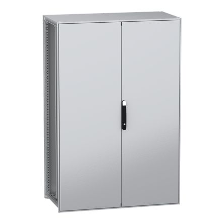 Schneider Electric PanelSeT SFN Series Galvanised Steel 2-Door Floor Standing Enclosure, Plain Door, IP55 600 mm, 1200