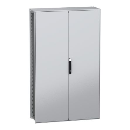 Schneider Electric PanelSeT SFN Series Galvanised Steel 2-Door Floor Standing Enclosure, Plain Door, IP55 400 mm, 1200