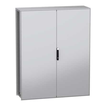 Schneider Electric PanelSeT SFN Series Galvanised Steel 2-Door Floor Standing Enclosure, Plain Door, IP55 500 mm, 1600