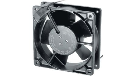 ebm-papst RoHS Series Axial Fan, 115V ac, 180 m³/h, 230 mA Max, IP20 119 mm, 119mm, 38 mm