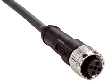 SICK Female 4 way M12, Straight to Unterminated Free Cable End Connector Cable, 20 m