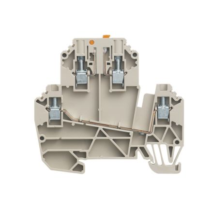 Weidmüller WDK Series Test Disconnect Terminal Block Dark Beige, 2.5mm², 2-Level, Screw, IECEx/ATEX