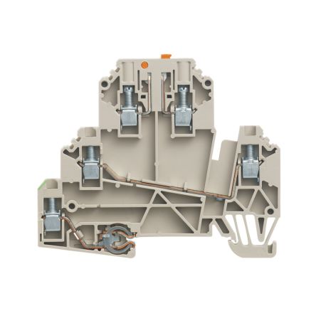 Weidmüller WDK Series Test Disconnect Terminal Block Dark Beige, 2.5mm², 3-Level, Screw, IECEx/ATEX