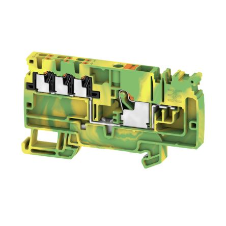 Weidmüller 2464740000 AAP Series Distribution Unit Green, Yellow, 6mm², 1-Level, Push-in, IECEx/ATEX