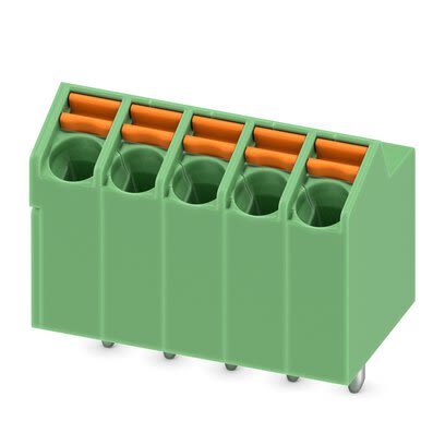 Phoenix Contact 5, SPTA 1/5-3 Series PCB Terminal Block, 5-Contact, 3.5 mm Pitch, Wave Soldering Mount, 1 Row