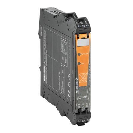 Weidmüller ACT20P Series Signal Transducer, Current Input, Analogue, Relay Output, 31.2V Supply, DNV GL