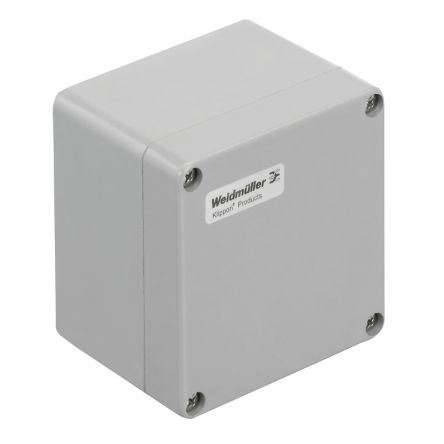 Weidmüller Klippon POK Series Grey Fibreglass Reinforced Polyester Enclosure, IP66 120 mm, 122 mm, 90 mm