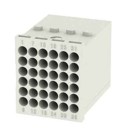 Weidmüller Heavy Duty Power Connector Insert, 10A, ModuPlug Series Male, 36 Contacts