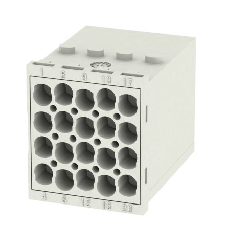 Weidmüller Heavy Duty Power Connector Insert, 16A, ModuPlug Series Male, 20 Contacts