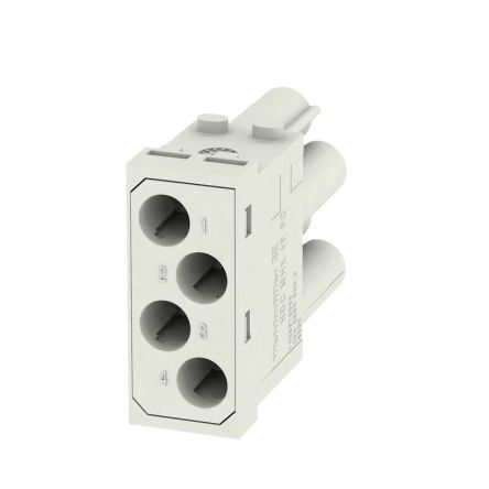 Weidmüller Heavy Duty Power Connector Insert, 40A, ModuPlug Series Female, 4 Contacts