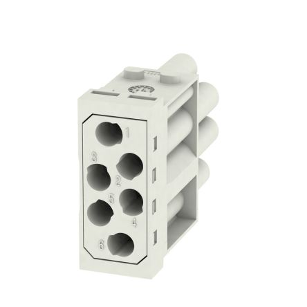 Weidmüller Heavy Duty Power Connector Insert, 16A, ModuPlug Series Female, 6 Contacts