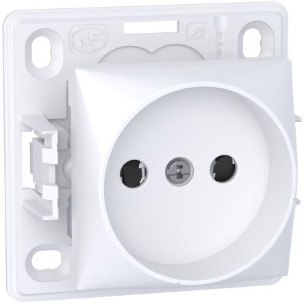Schneider Electric Alréa White 1 Gang Plug Socket, 16A Indoor & Outdoor