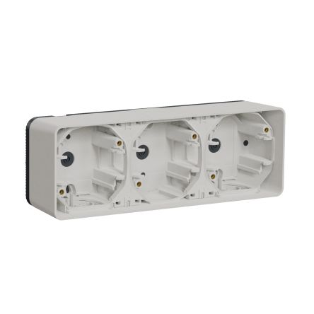 Schneider Electric Mureva Styl White 3 Gang Plug Socket Indoor & Outdoor