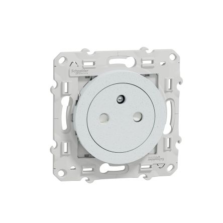 Schneider Electric, Odace 2011 IP21D White Light Switch, 2P+PE, Rated At 16A, 250V