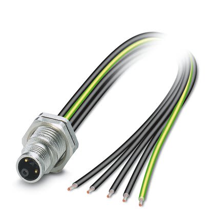 Phoenix Contact Circular Connector, 5 Contacts, Rear, M12 Connector, Plug, Male, IP67, SACC Series