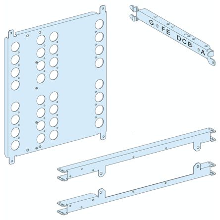 Schneider Electric PrismaSeT P Series Sheet Steel Mounting Plate for Use with PrismaSeT G Enclosure, PrismaSeT P Cubicle