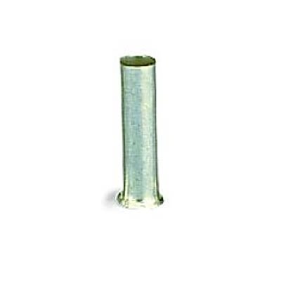 WAGO, 216 Uninsulated Ferrule, 8 mm Pin Length, 2.5 mm Pin Diameter, Silver to 18 AWG Wire Size