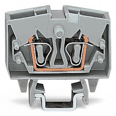 WAGO 264-701-1 264 Series Terminal Block Grey, 2.5mm², 1-Level, Cage Clamp