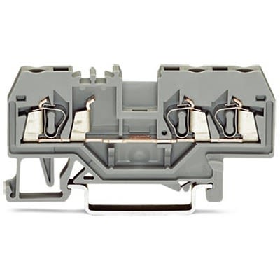 WAGO 280-681-1 280 Series Terminal Block Grey, 2.5mm², 1-Level, Cage Clamp