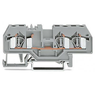 WAGO 281-681-1 281 Series Terminal Block Grey, 4mm², 1-Level, Cage Clamp