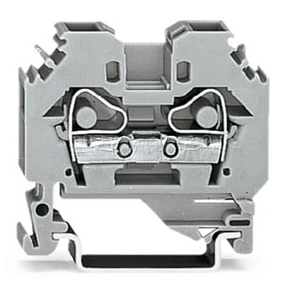 WAGO 282-101-1 282 Series Terminal Block Grey, 6mm², 2-Level, Cage Clamp