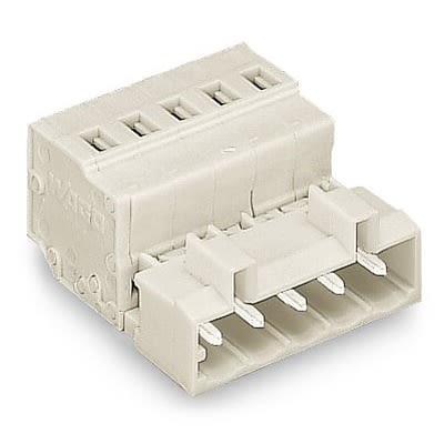WAGO 721 Series Pluggable Terminal Block, 3-Contact, 5 mm Pitch, 1 Row, 721-603-1