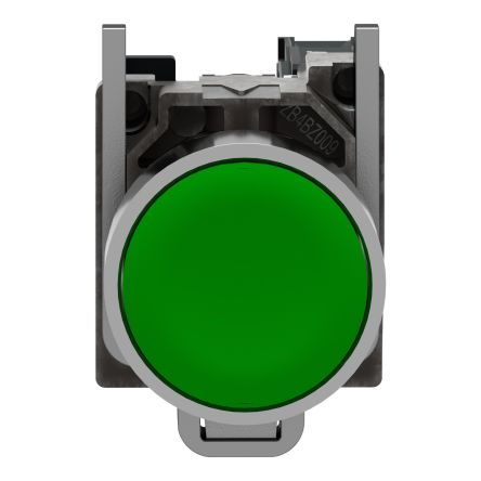 Schneider Electric Harmony XB4 Series Push Button Switch, Spring Return, Panel, 22 mm Cutout, SPST, Green LED, IP66,