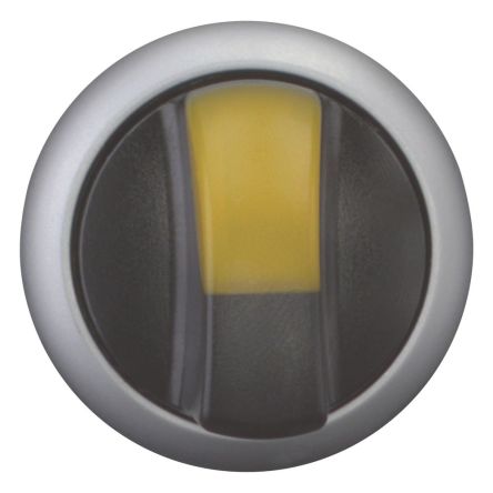 Eaton RMQ-Titan Series 2 Position Illuminated Selector Switch Head, 22 mm Cutout, Yellow Handle, IP66