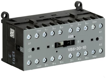ABB VB6 Contactor, 240V ac Coil, 3-Pole, 9 A, 4 kW 240V ac, 3 NO, 690V ac