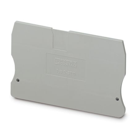 Phoenix Contact D-ST 10 Series End Cover for Use with DIN Rail Terminal Blocks