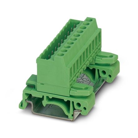 Phoenix Contact 1788156 UMSTBVK 2.5/ 6-G-5.08 Series DIN Rail Connector Green, 0.2mm², 2.5 mm², Screw