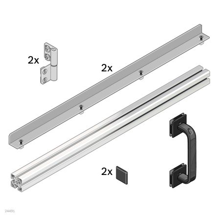 Bosch Rexroth Safety Door EcoSafe, Aluminium 1800 mm Height, 1m Width