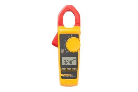 Fluke 324 Clamp Meter, 400.0 A 400.0 A 600 V dc 600 V ac CAT IV, CAT III Non-Contact Voltage Detector, RSCAL
