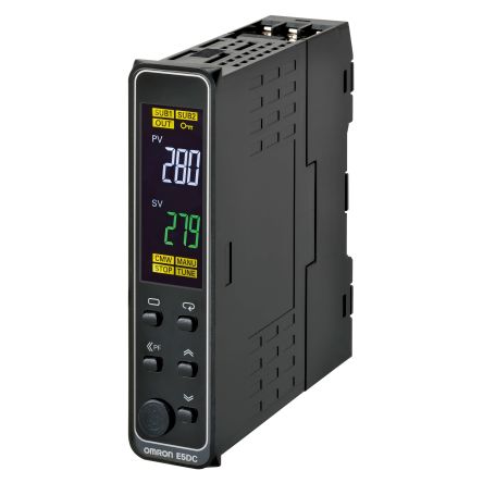 Omron E5DC DIN Rail PID Temperature Controller, 2 Output Relay 240V ac On-Off