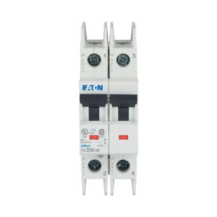 Eaton xEffect FAZ Miniature Circuit Breaker, 2-Pole, 10A, Type D, 415V ac AC, 10 kA Breaking Capacity