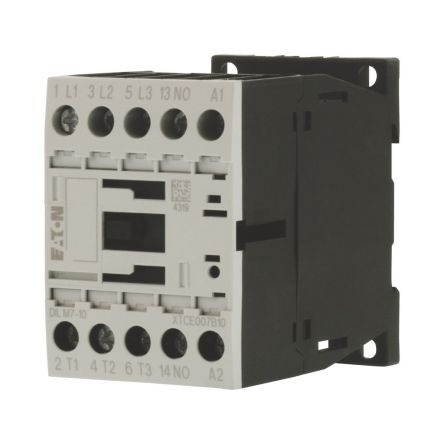 Eaton DILM Contactor, 24V ac Coil, 3-Pole, 7 A, 3 kW 24V ac, 1 NO, 400V ac