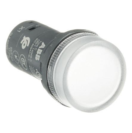 ABB, CL2-523, Panel Mount Clear LED Pilot Light, 22 mm Cutout, IP66, IP67, Round, 230V ac
