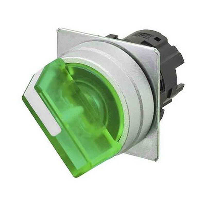 Omron A22NW Series 2 Position Illuminated Selector Switch Head, 22 mm Cutout, IP66