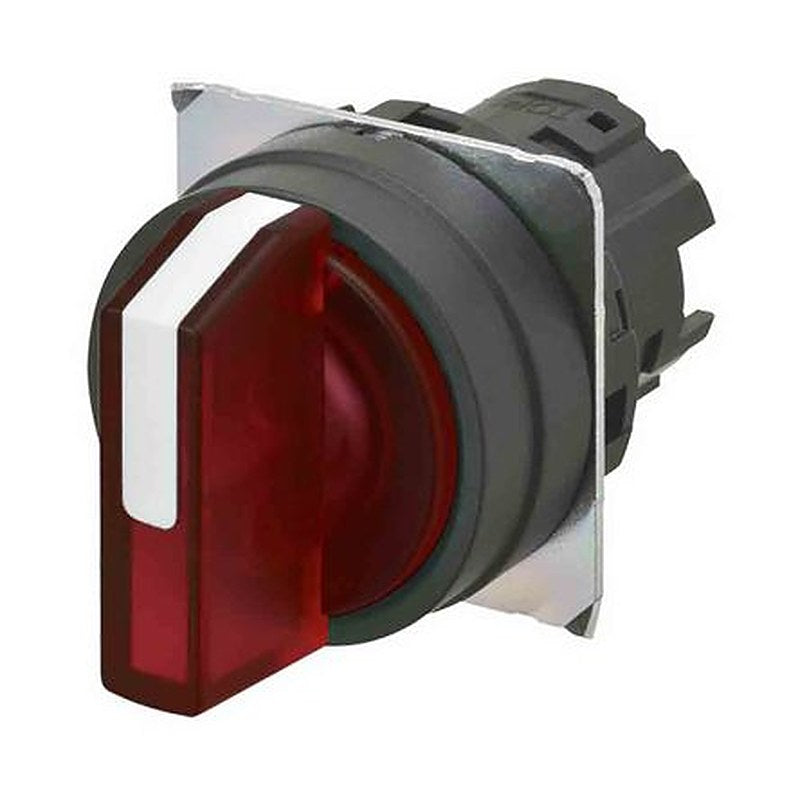 Omron A22NW Series 3 Position Illuminated Selector Switch Head, 22 mm Cutout, IP66