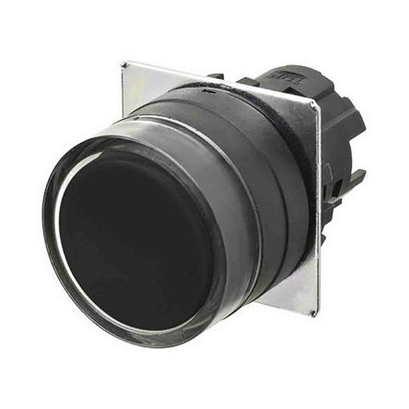Omron A165 Series Illuminated Push Button Switch, Momentary, Panel, 22 mm Cutout, SPST, Black LED, IP66, 30 V dc 24 V ac