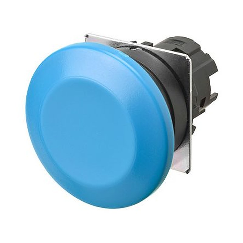 Omron A22N Series Blue Momentary Push Button Head, 22 mm Cutout, IP66