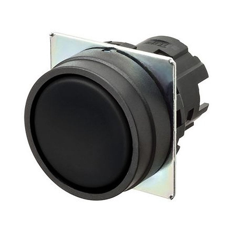 Omron A22N Series Black Momentary Push Button Head, 22 mm Cutout, IP66, IP67, IP69K