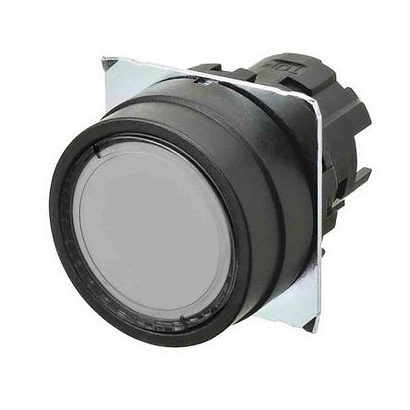 Omron A22NZ Series Push Button Switch, Momentary, Panel, 22 mm Cutout, SPST, White LED, IP66, 30 V dc 24 V ac