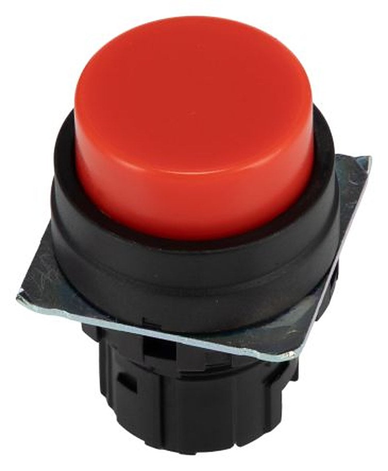 Omron A22N Series Push Button Switch, Momentary, Panel, 22 mm Cutout, SPST, Red LED, IP66, 30 V dc 24 V ac