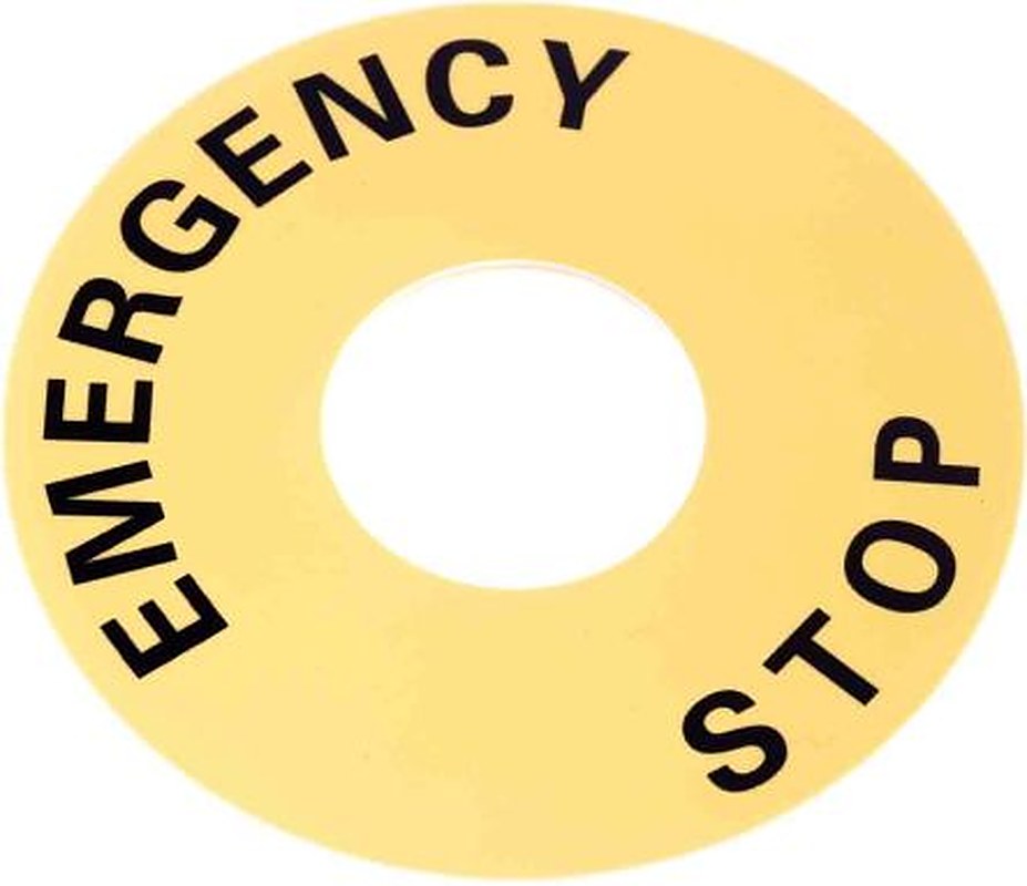 Omron Legend Plate for Use with A22E E-Stop