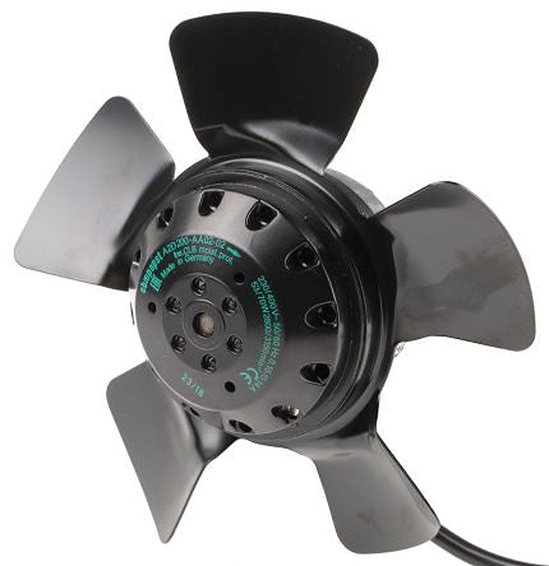 ebm-papst A Series Axial Fan, 230V ac, 400 V ac, 940 m³/h, 70 W, 260 mA Max, IP44 195 mm, 73mm, 52.5 mm