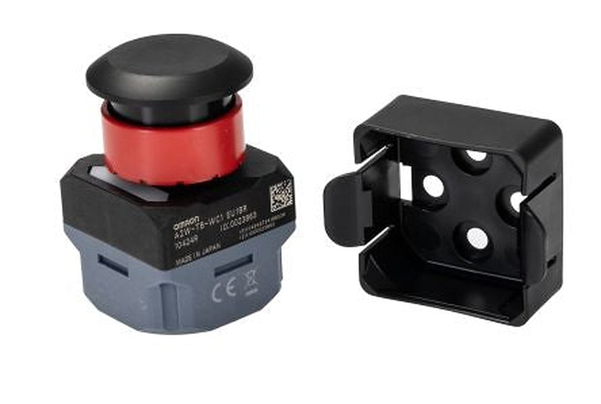Omron A2W Series Push Button Switch, Momentary, Panel, 40 mm Cutout, Green, Red, Yellow LED, IP65, 30 V dc