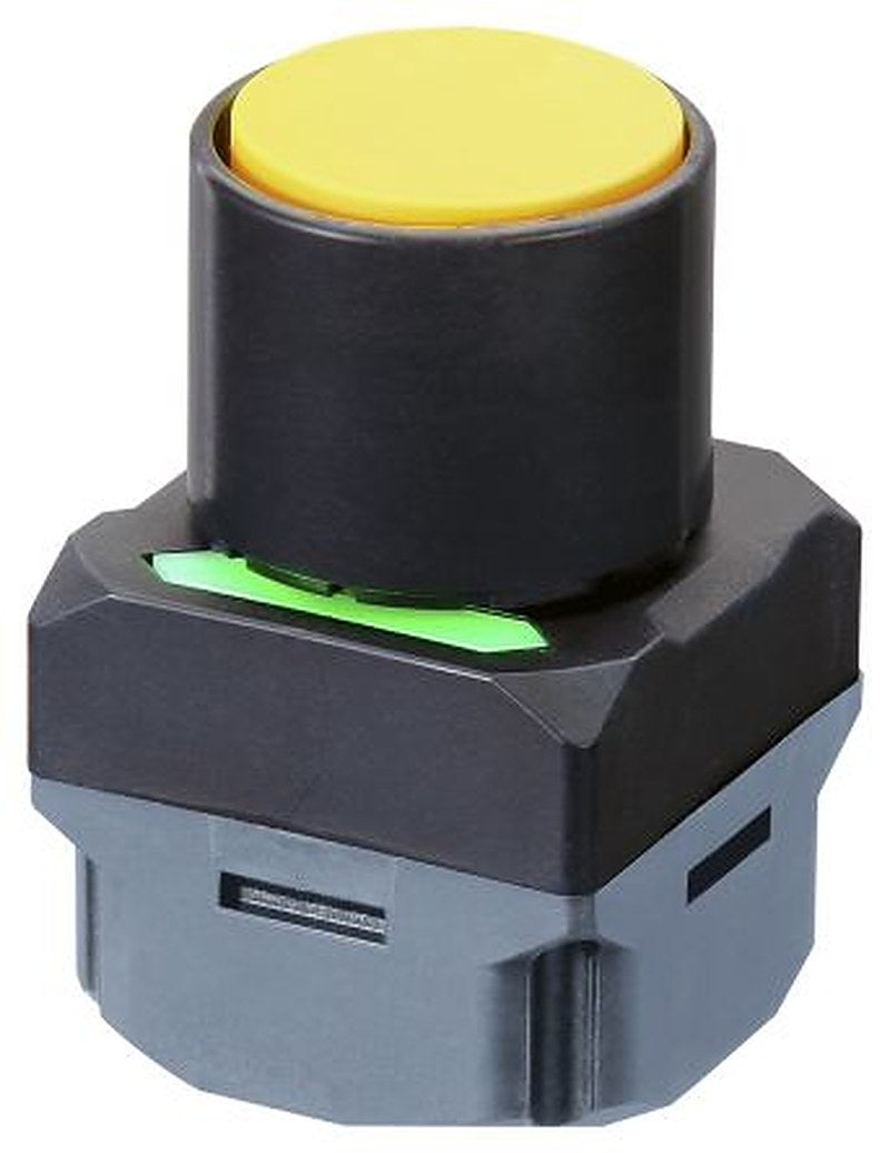 Omron A2W Series Illuminated Push Button Switch, Momentary, Green, Red, Yellow LED, IP65, 24 V dc