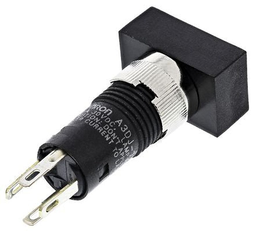 Omron A3d Series Illuminated Push Button Switch, Latching, Panel, 8 mm Cutout, SPST, Green, Red, White, Yellow LED,